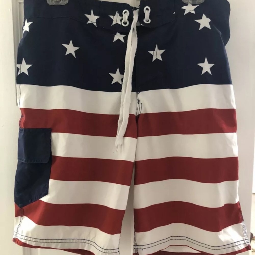 Bioworld  U.S.A Flag Swim Men's Size M